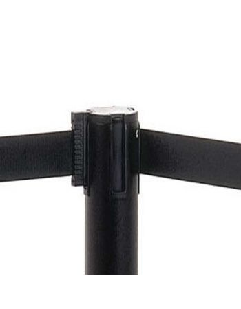 Potelet de guidage à sangle rétractable 2 m pour file d'attente