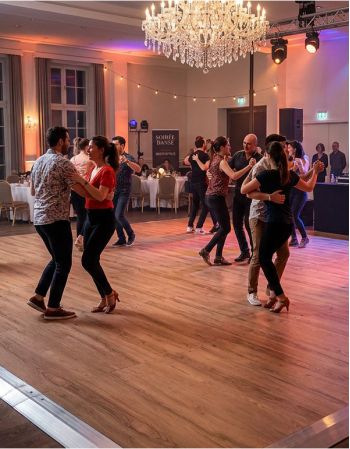 Piste de danse modulable démontable décor parquet bois professionnelle - situation