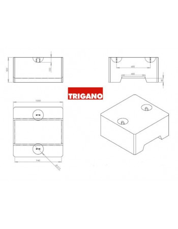 Poids de lestage béton 1000 KG