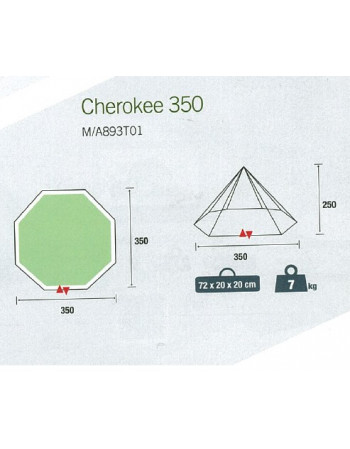 Tente tipi camping CHEROKEE 350 coupe