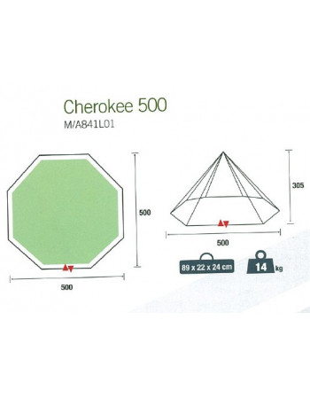 Tente tipi cherokee 500 coupe