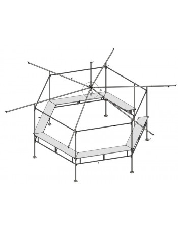 Stand buvette hexagonal