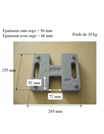 poids de lestage 20 kg fonte