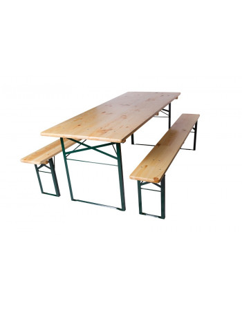 ensemble brasserie table et banc en bois