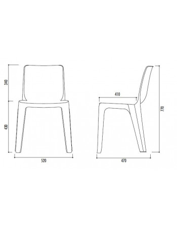 Chaise empilable Denver Assemblable M2