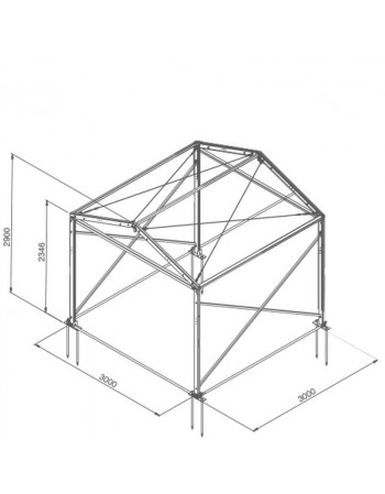 Tente de réception structure Alu 3 x 3 m complète