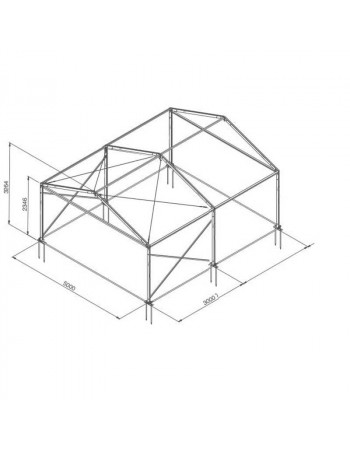 Tente de réception structure Alu 5 x 6 m complète