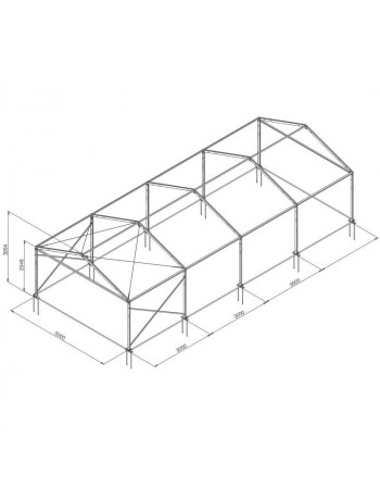 Tente de réception structure Alu 5 x 12 m complète