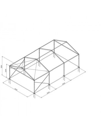 Tente de réception structure Alu 5 x 9 m complète