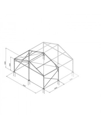 Base structure alu 6mx3m tension par barre