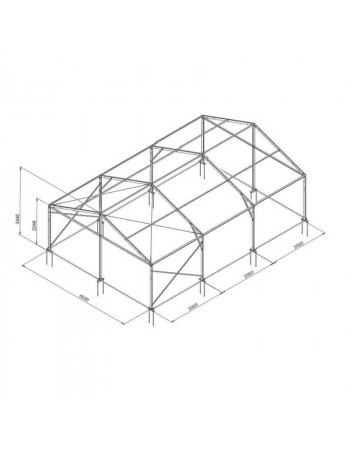 Tente de réception structure Alu 6 x 9 m complète