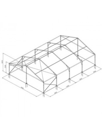 Tente de réception structure Alu 8 x 12 m complète