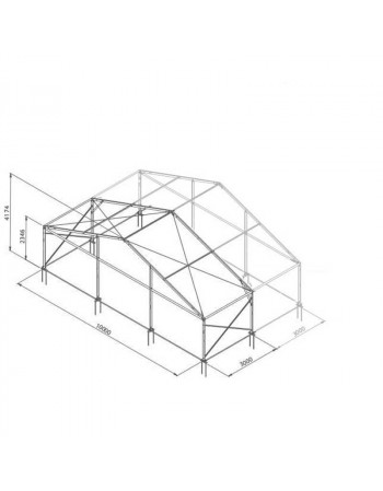 Base structure alu 8mx3m tension par barre