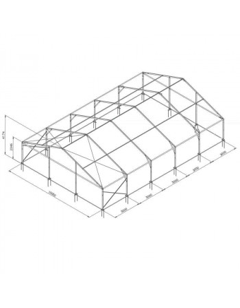 Tente de réception structure Alu 10 x 15 m complète