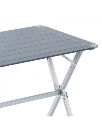 Table de camping pliable en aluminium bleu gris