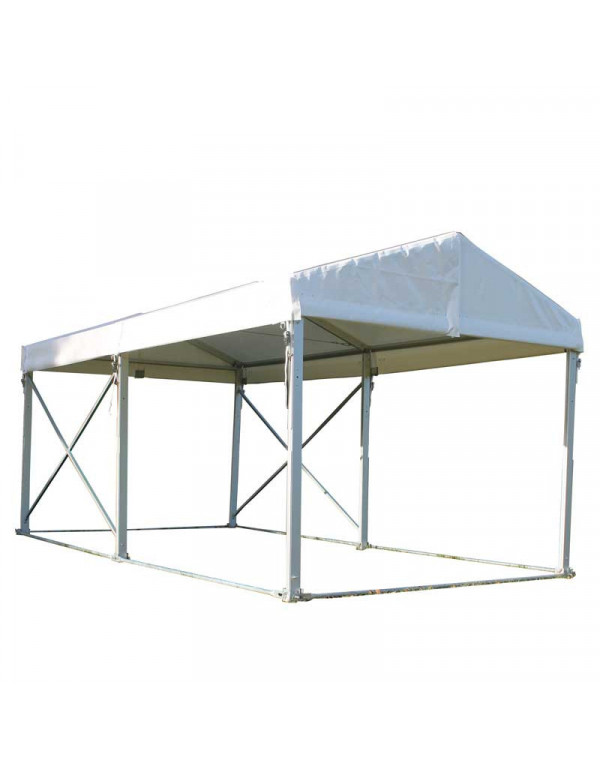 Tente de Réception Chapiteau 3x6M avec 4 Parois Amovibles Fenêtre sur Côté  pour Fête/Mariage/BBQ Blanc - Costway