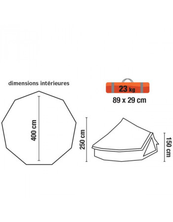 Tente tipi camping - Gobi 8