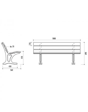 Banc Tarragone 180 cm