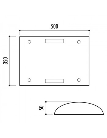 Paire de modules rectangulaires pour ralentisseur