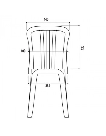 Chaise empilable Miami Bistrot Blanche