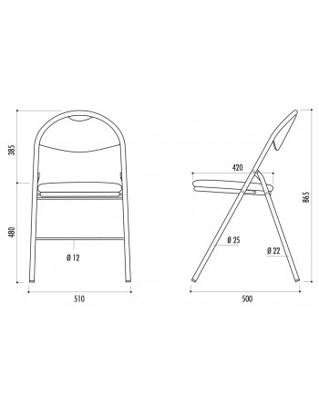 Chaise pliante hestia tissu sans accroche