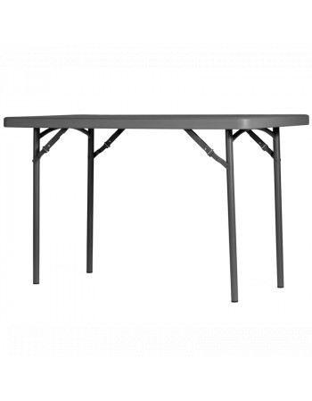 Table rectangulaire pliante polyéthylène 122 x 61 cm - Gris