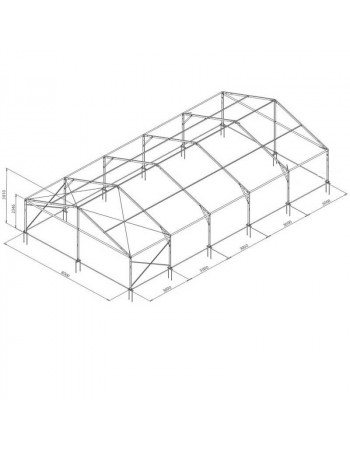 Tente de réception structure Alu 8 x 15 m complète
