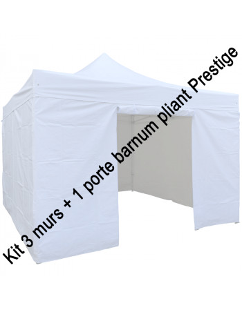 Kit 3 murs + 1 porte pour barnum pliant Prestige 5 x 5 m