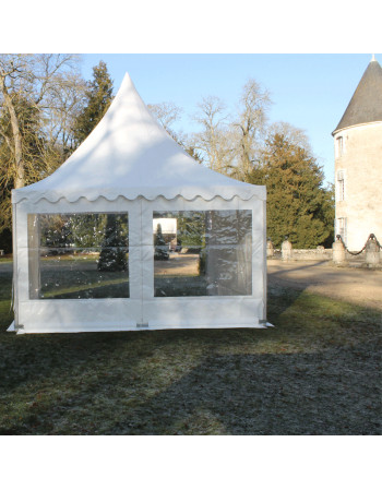 Mur Garden Alu 4m baie cristal blanc