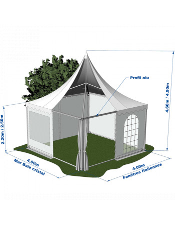Tente Pagode Alu Garden - 4x4