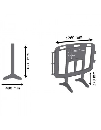 Barrière Stop Foule 1m26