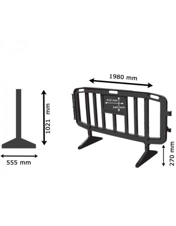 Barrière Stop Foule 1m98