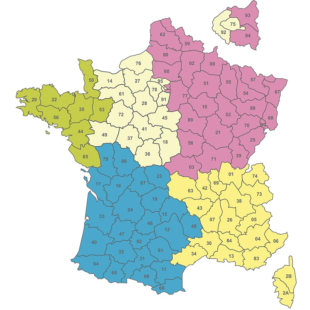 Répartition géographique des commerciaux