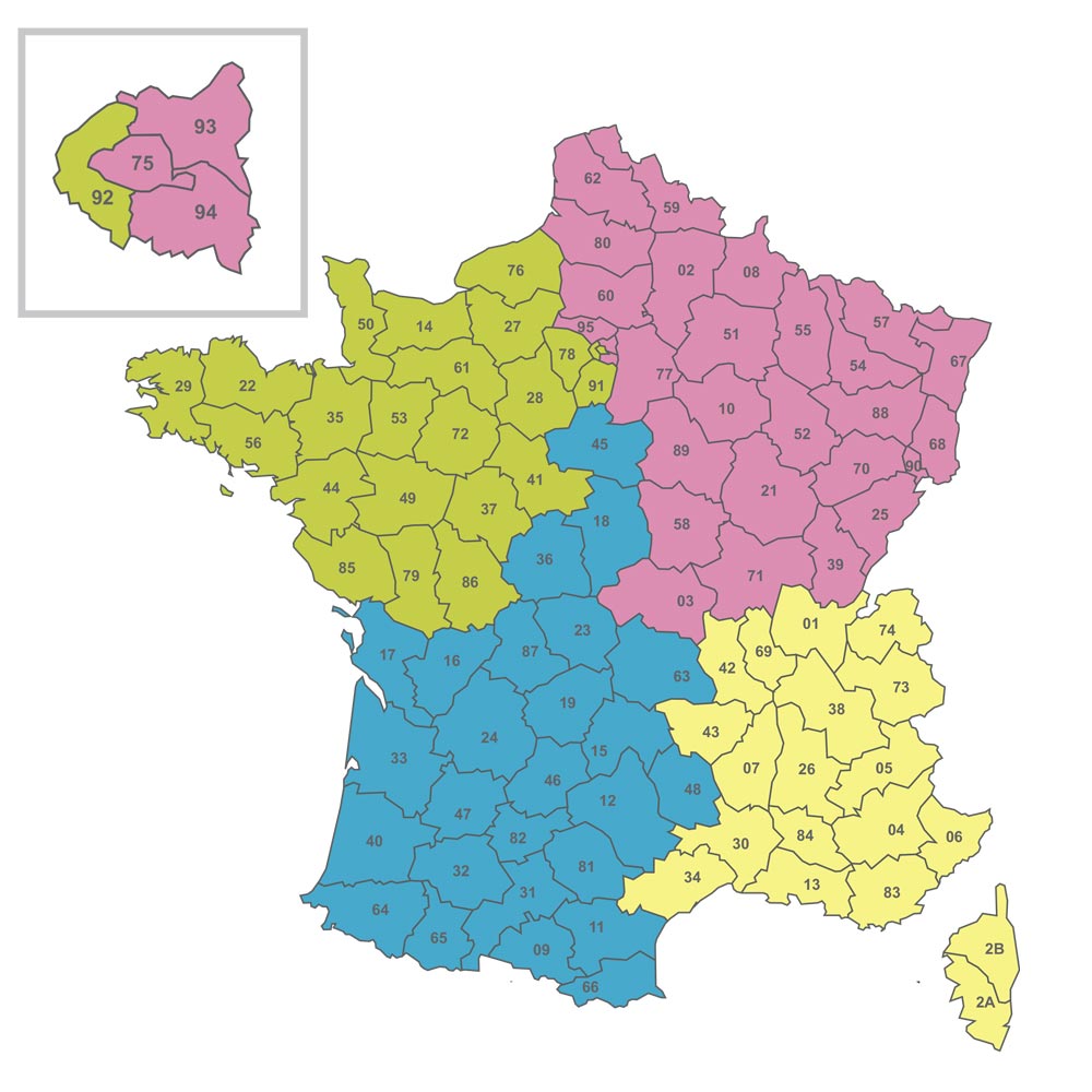 Répartition géographique des commerciaux